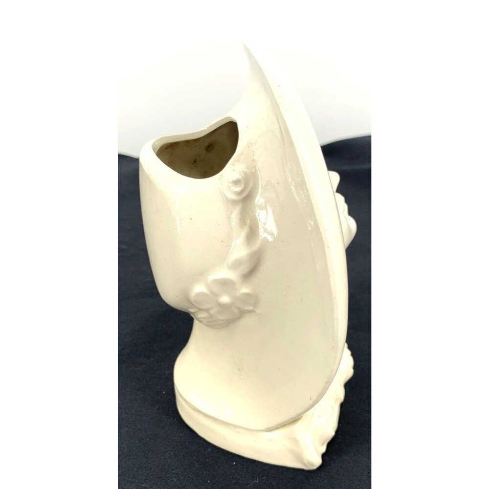 Head Vase Art Nouveau Style Ceramic Planter Mid 20th Century Japan 6.25" - Picture 3 of 8